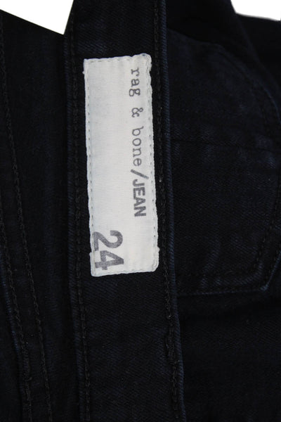 Rag & Bone Jean Women Ankle Skinny Black Jeans Size 24