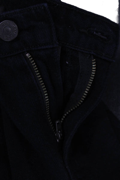 Rag & Bone Jean Unisex Black Cotton Grunge Button Shorts Size 25