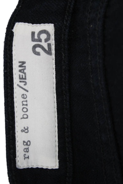Rag & Bone Jean Unisex Black Cotton Grunge Button Shorts Size 25