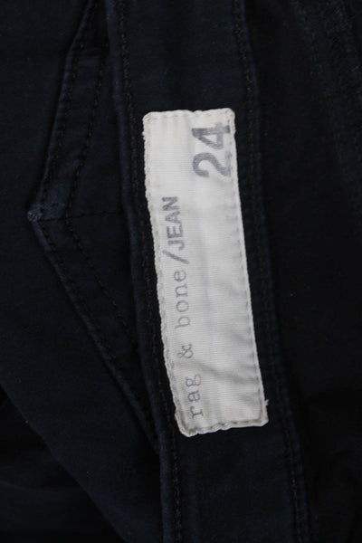 Rag & Bone Jean Womens Ankle Skinny Black Jeans Low Rise Size 24