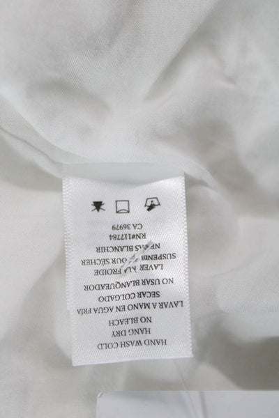 Rails Womens Shirt Dress White V Neck Long Sleeve Button Linen Rayon Size M