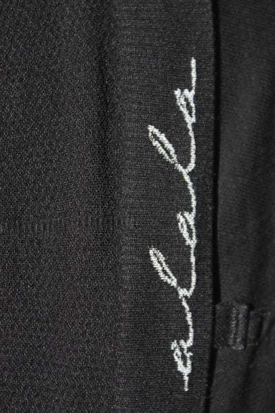 ALALA Womens Laser Cut Detail Scoop Neck Racerback Long Sleeve Top Black Size XS