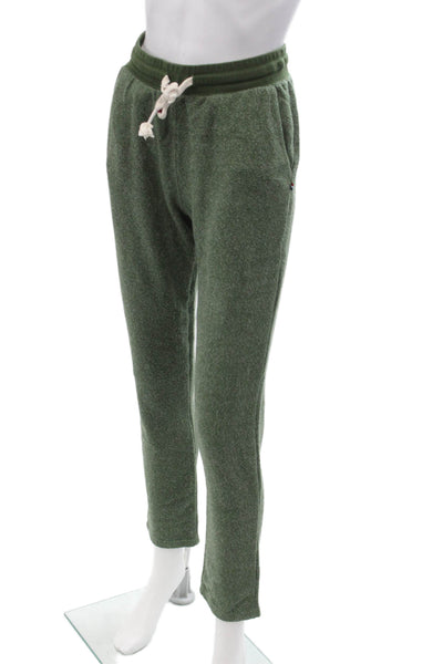 SOL ANGELES Unisex Pullover Hoodie Green Cotton Drawstring Solid Fall Size XS