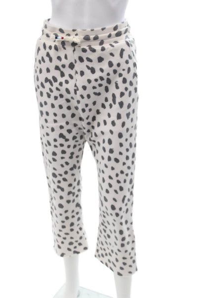 SOL ANGELES Womens Pullover Hoodie White Animal Dog Print Long Sleeve Size XS