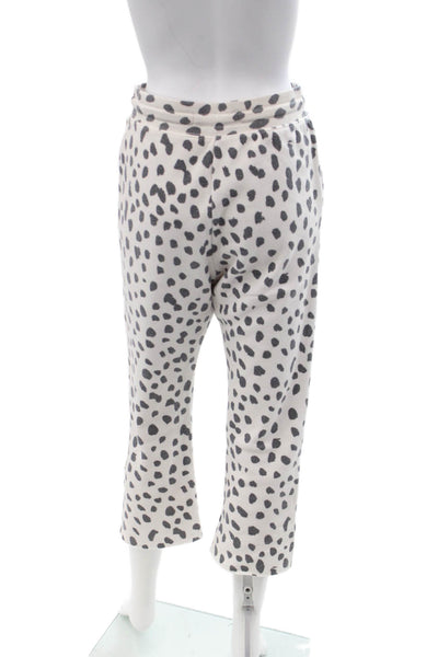 SOL ANGELES Womens Pullover Hoodie White Animal Dog Print Long Sleeve Size XS