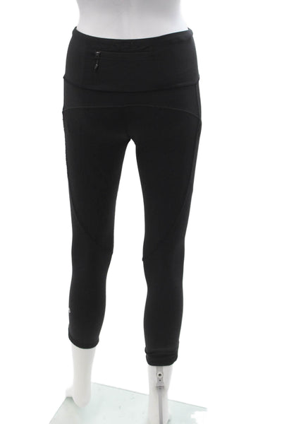 Lululemon Womens Cropped Ankle Black Nylon Blend Leggings Size 4