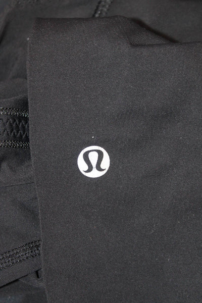 Lululemon Womens Cropped Ankle Black Nylon Blend Leggings Size 4