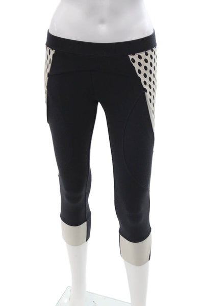 VPL Womens Black Polka Dot Capri Leggings Size XS