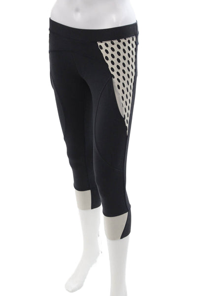VPL Womens Black Polka Dot Capri Leggings Size XS