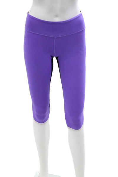 Lululemon Womens Purple Capri Leggings 88% Nylon 12% Lycra Size 4