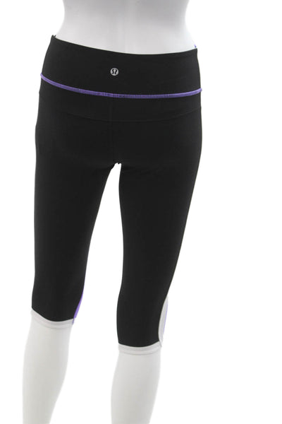 Lululemon Womens Purple Capri Leggings 88% Nylon 12% Lycra Size 4