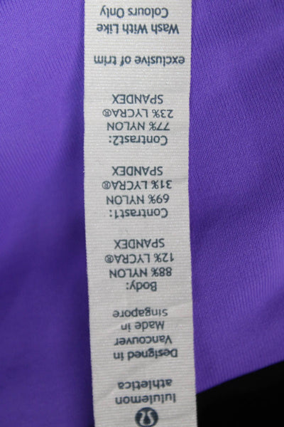 Lululemon Womens Purple Capri Leggings 88% Nylon 12% Lycra Size 4