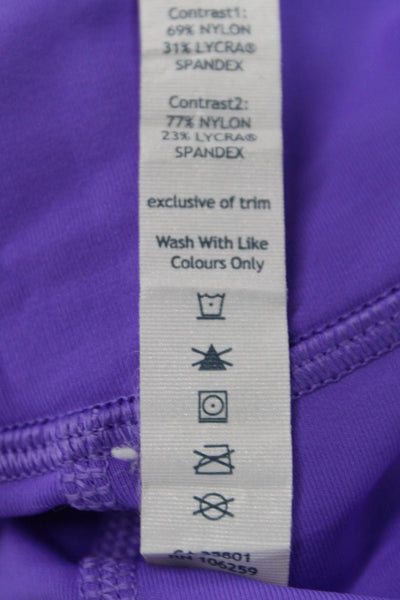 Lululemon Womens Purple Capri Leggings 88% Nylon 12% Lycra Size 4