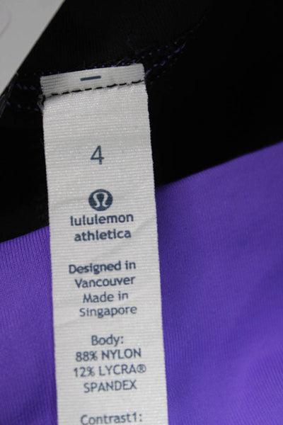 Lululemon Womens Purple Capri Leggings 88% Nylon 12% Lycra Size 4