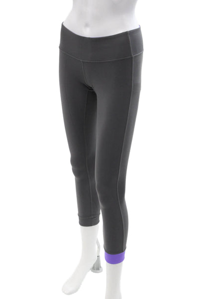 Lululemon Women Dark Gray Animal Print Capri Leggings Size 4
