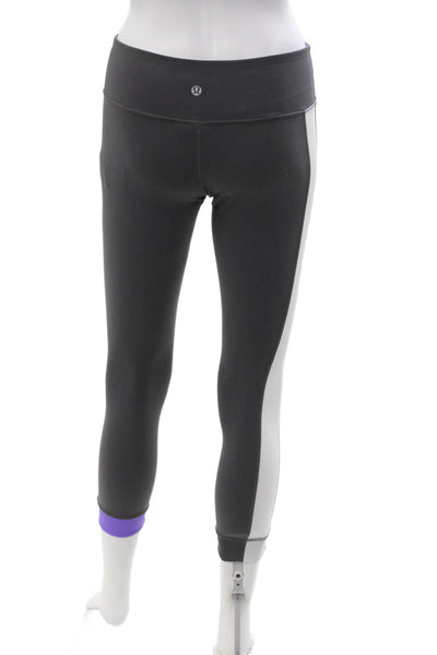 Lululemon Womens Purple Capri Leggings 88% Nylon 12% Lycra Size 4