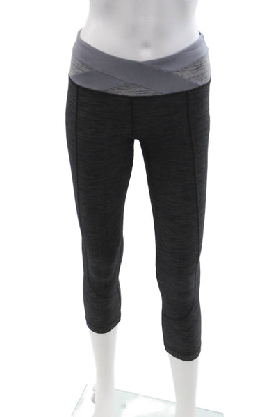 Lululemon Womens Capri Leggings Dark Gray Nylon Blend Size 4