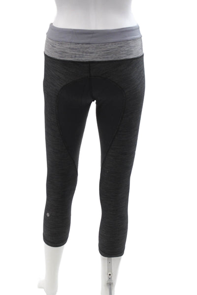 Lululemon Womens Capri Leggings Dark Gray Nylon Blend Size 4