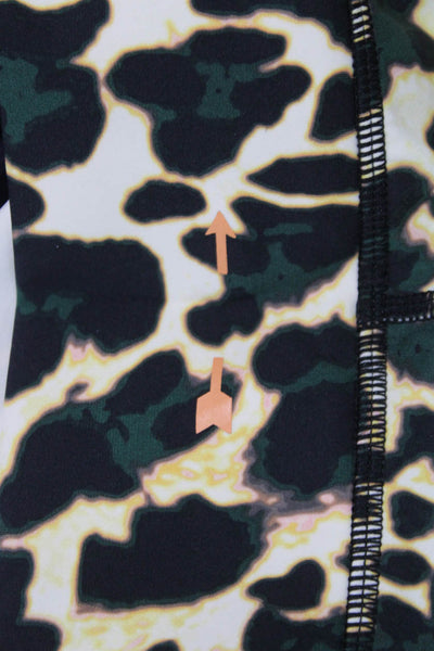 Lululemon Women Dark Gray Animal Print Capri Leggings Size 4
