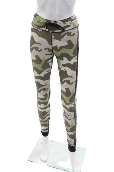 The Upside Womens Jegging Jogger Green Camo Polyamide Drawstring Size 2