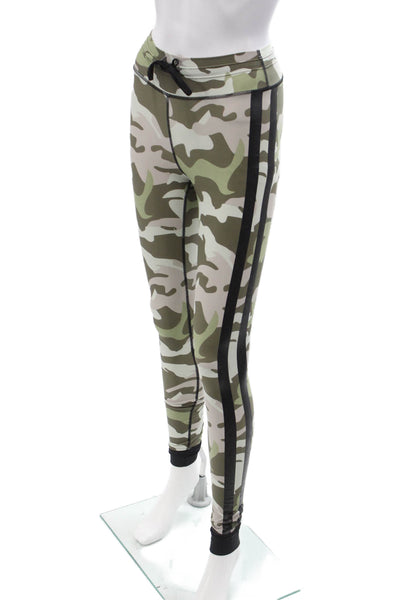 The Upside Womens Jegging Jogger Green Camo Polyamide Drawstring Size 2