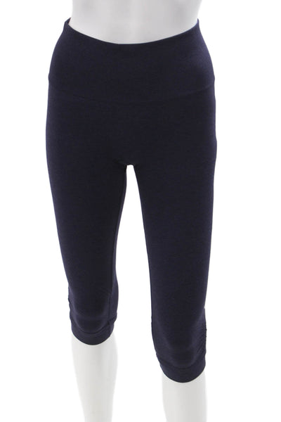 Lululemon Women Capri Leggings Dark Blue Nylon Spandex Size 4