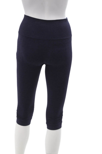 Lululemon Women Capri Leggings Dark Blue Nylon Spandex Size 4