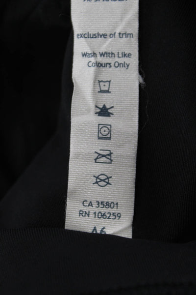 Lululemon Women Black Capri Leggings Nylon Spandex Zip Size 4