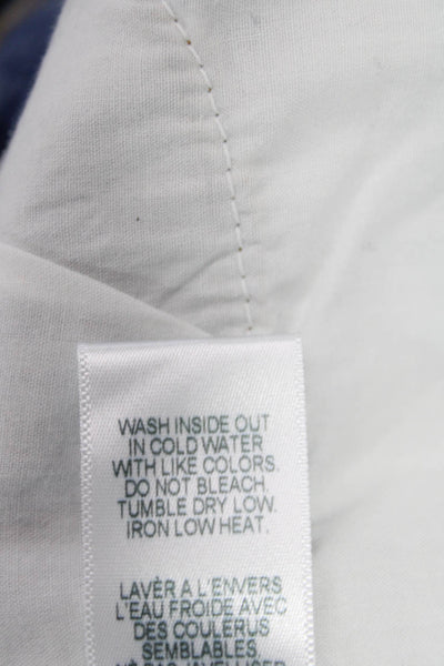 Frame Unisex Dark Blue Beach Button Cotton Blend Shorts Size 25