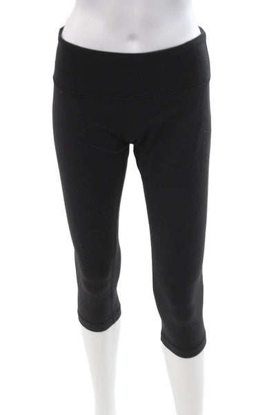 Lululemon Women Black Nylon Blend Capri Leggings Size 8