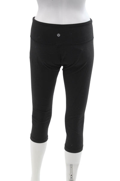 Lululemon Women Black Nylon Blend Capri Leggings Size 8