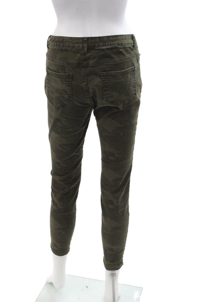 The Upside Womens Jegging Jogger Green Camo Polyamide Drawstring Size 2