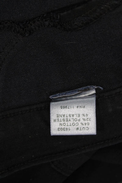 J Brand Womens Ankle Jeggings Black Mid Rise Button Size 29