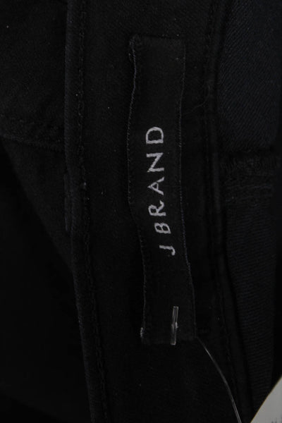 J Brand Womens Ankle Jeggings Black Mid Rise Button Size 29
