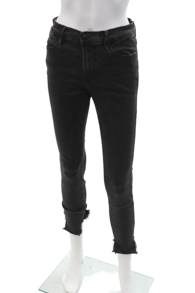 Frame Denim Womens Ankle Skinny Black Jeans Size 28