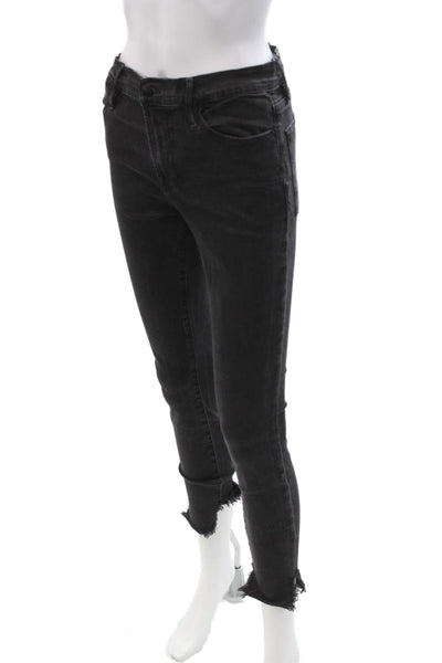 Frame Denim Womens Ankle Skinny Black Jeans Size 28
