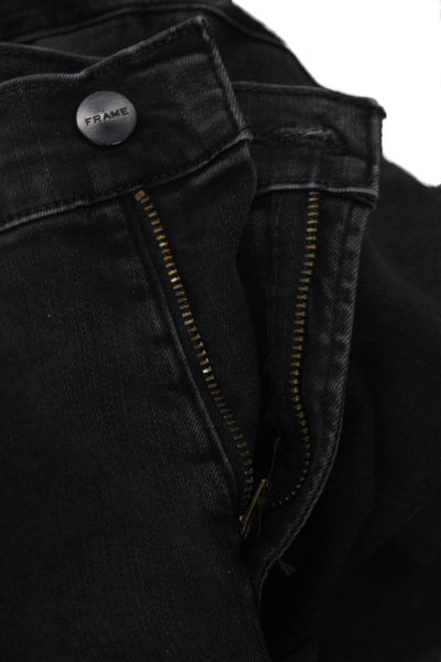 Frame Denim Womens Ankle Skinny Black Jeans Size 28