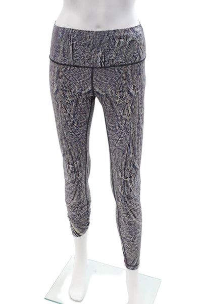 Lululemon Womens Dark Gray Ankle Leggings Fall Art Size 8