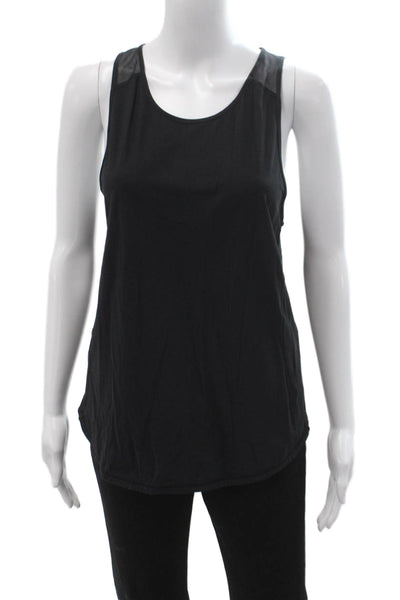 Lululemon Womens Black Basic Nylon Sleeveless Round Neck Sports Tank Size 8