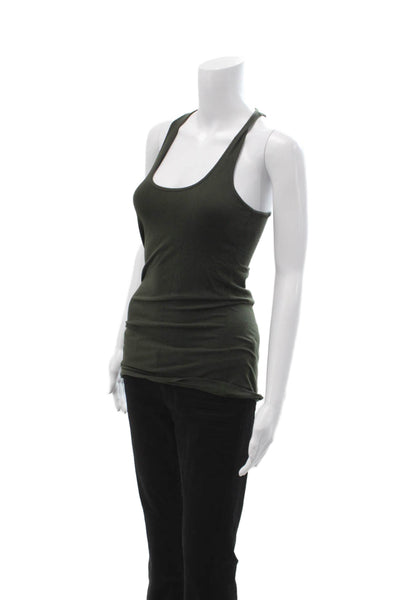 Lululemon Women Green Basic Tank Cotton Modal Sleeveless Size 8