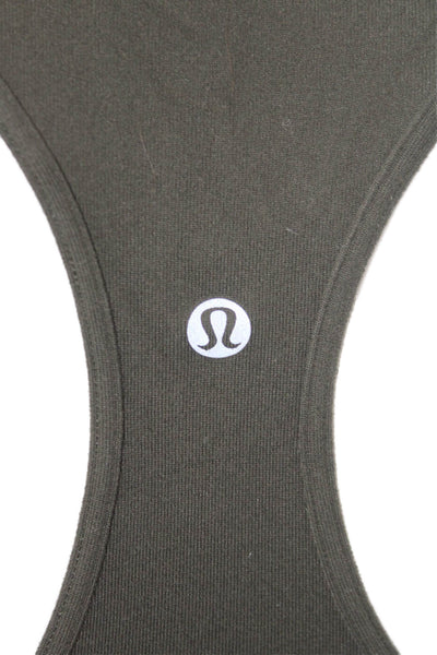 Lululemon Women Green Basic Tank Cotton Modal Sleeveless Size 8