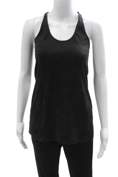 Lululemon Womens Black Nylon Basic Tank Top Round Neck Sleeveless Size 8
