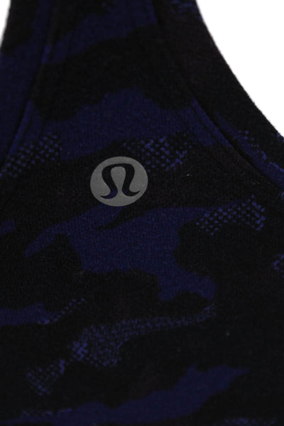 Lululemon Womens Basic Sleeveless Tank Black Camo Nylon Size 8
