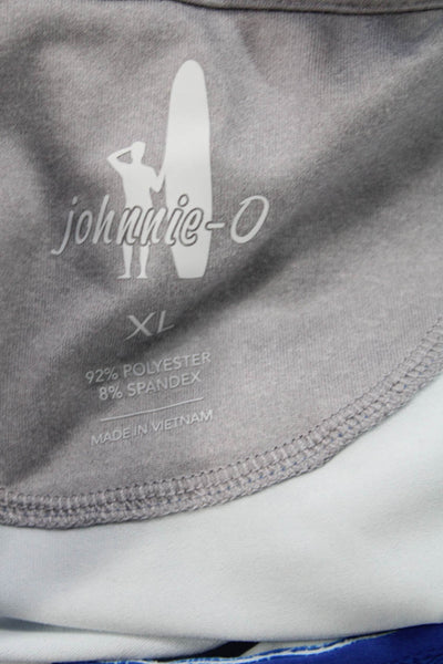 Johnnie-o Mens Band Stand-Up Mock Neck Long Sleeve Blue T-Shirt Size XL
