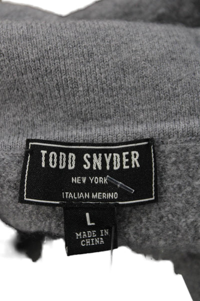 Todd Snyder Womens Cardigan Gray Merino Wool Collared Button Long Sleeve Size L