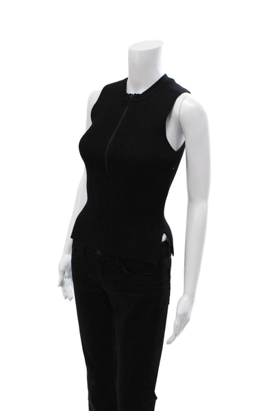 Zara Women Basic Sleeveless Crew Neck Black Tank Size S