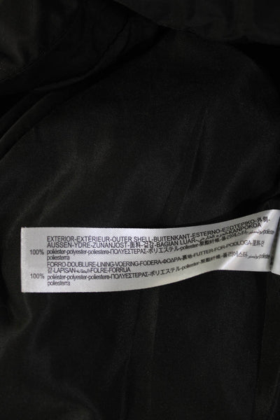 Zara Mens Puffer Quilted Vest Black Zip High Neck Polyester Size M