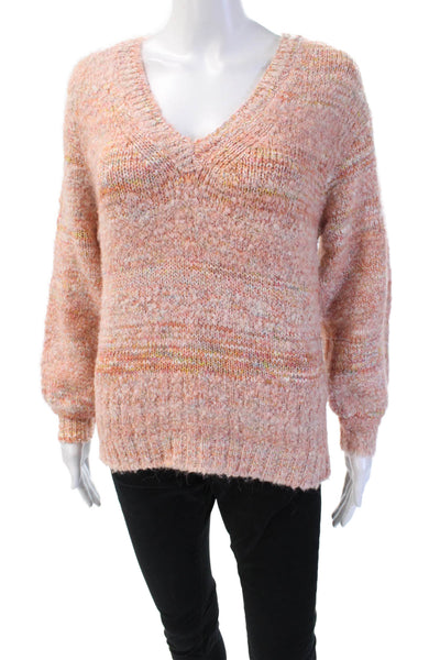 J Crew Unisex Pink V Neck Pullover Sweater Bohemian Size 2XS