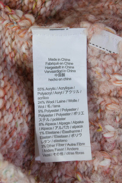 J Crew Unisex Pink V Neck Pullover Sweater Bohemian Size 2XS