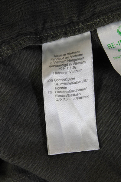 J Crew Mens Dark Gray Classic Pants Button Closure Size 35